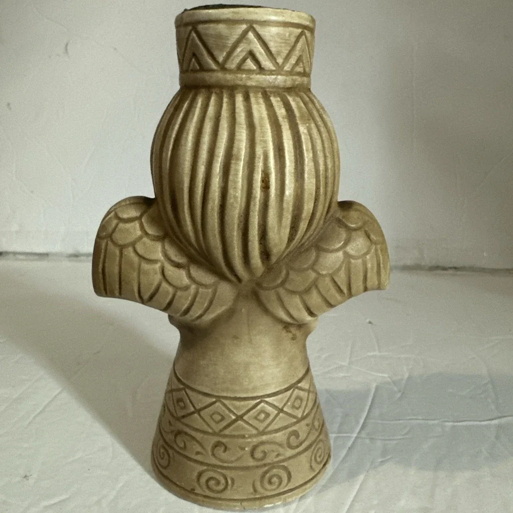 Vintage‎ Christmas Angel Candle Holder Wolin Made in Japan Holiday Gift Resin